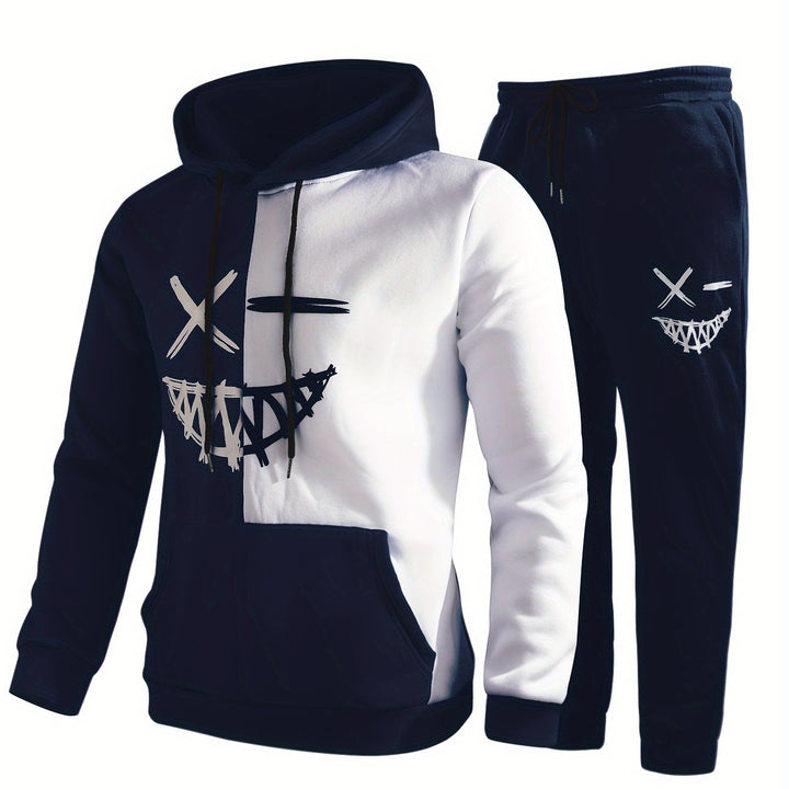 Men's Hooded Sweatshirt and Jogging Pants Set