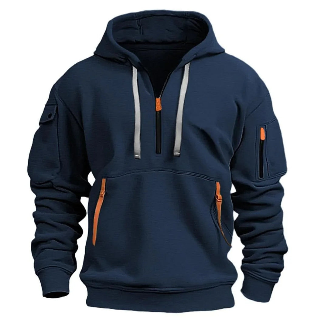 Men's Sporty Zip Hoodie with Pockets