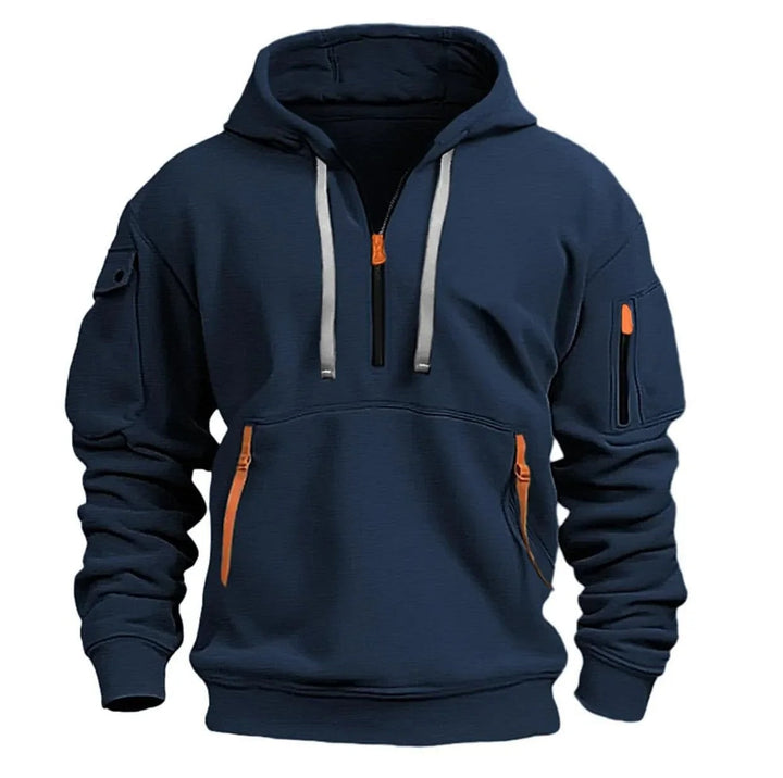Men's Sporty Zip Hoodie with Pockets