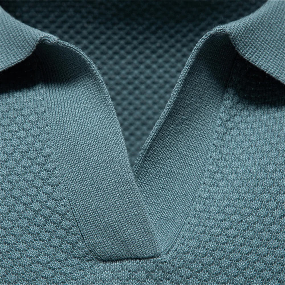 Men's Elegant Knitted Polo Shirt