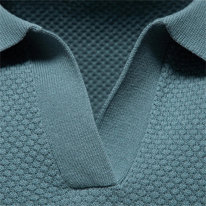 Men's Elegant Knitted Polo Shirt