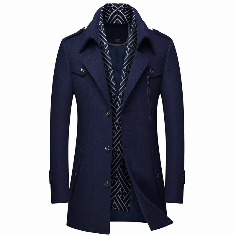 Men's wool coat for stylish warmth and comfort