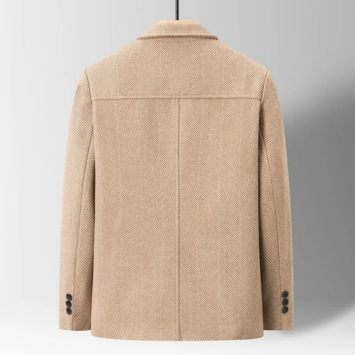 Men's Elegant Herringbone Pattern Jacket