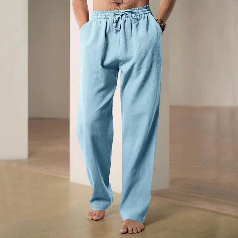 Men's Airy Linen Pants with Loose Cut for Comfortable Style