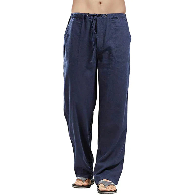 Men's Breathable Linen Pants with Oversized Fit