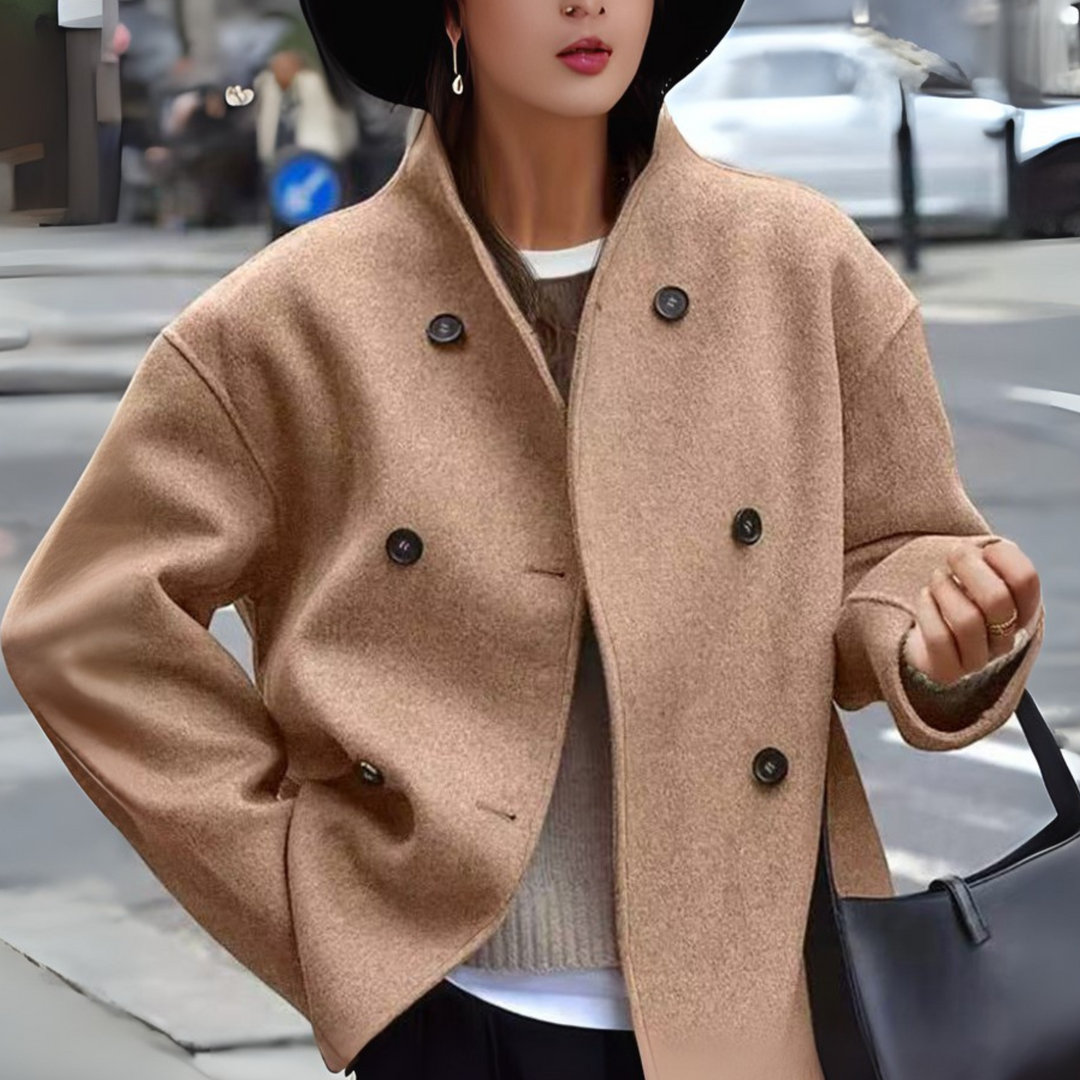 Women's Stand Collar Long Sleeve Coat