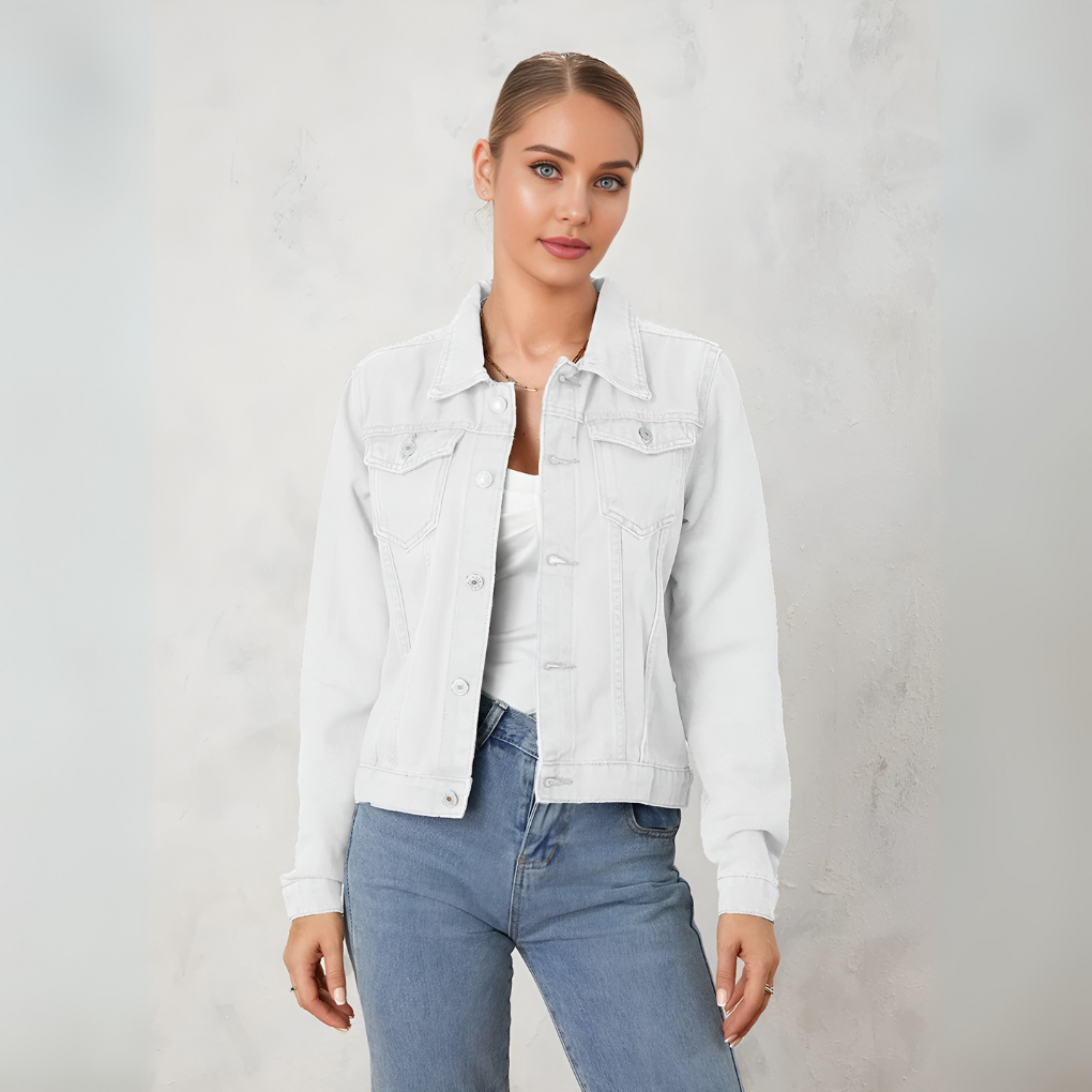 Women's Classic Button Down Denim Jacket