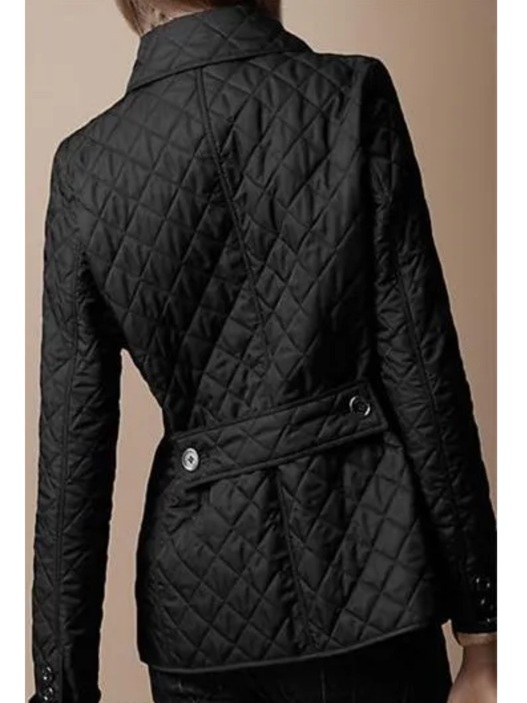 Women's Casual Quilted Jacket with Down Collar