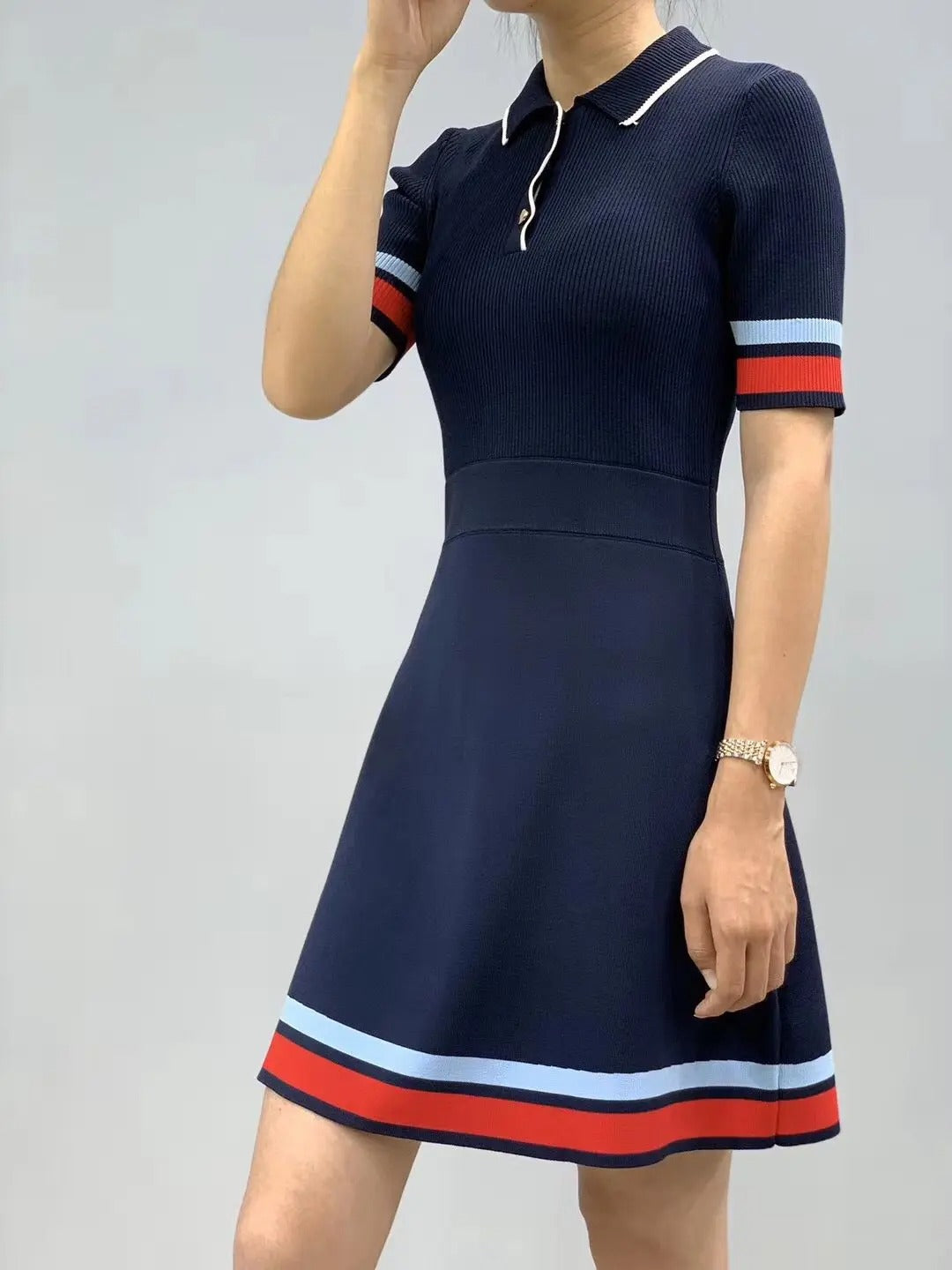 Women's Polo Dress with Half Sleeves for Casual Style