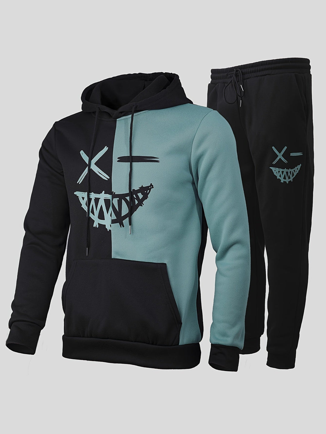 Men's Hooded Sweatshirt and Jogging Pants Set