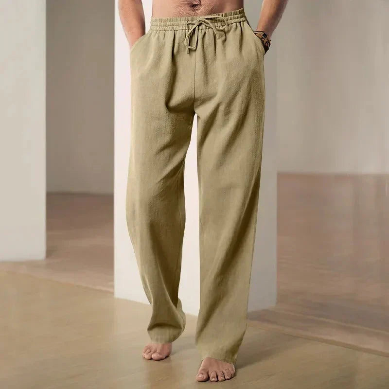 Men's Airy Linen Pants with Loose Cut for Comfortable Style