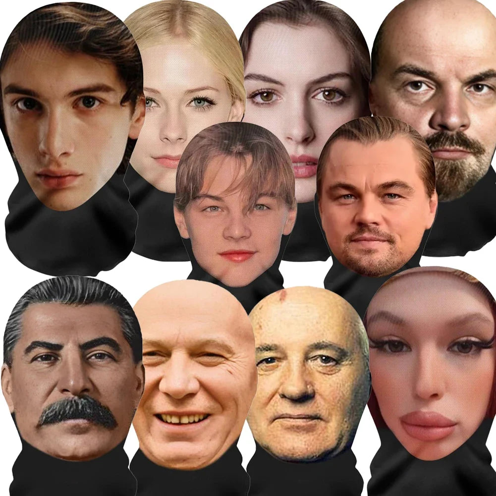 Halloween's 3D Printed Funny Full Face Mask for Costumes