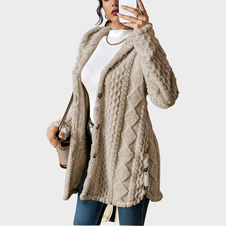 Women's Cozy Plush Hooded Cardigan
