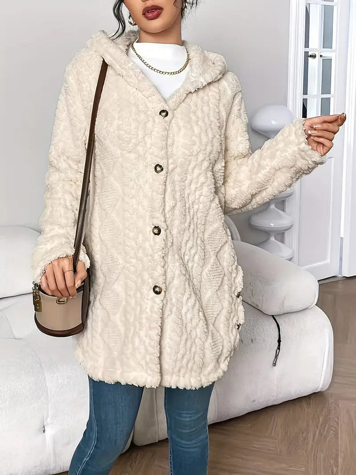 Women's Cozy Plush Hooded Cardigan