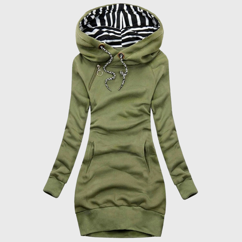 Women's Longline Hooded Sweatshirt Dress