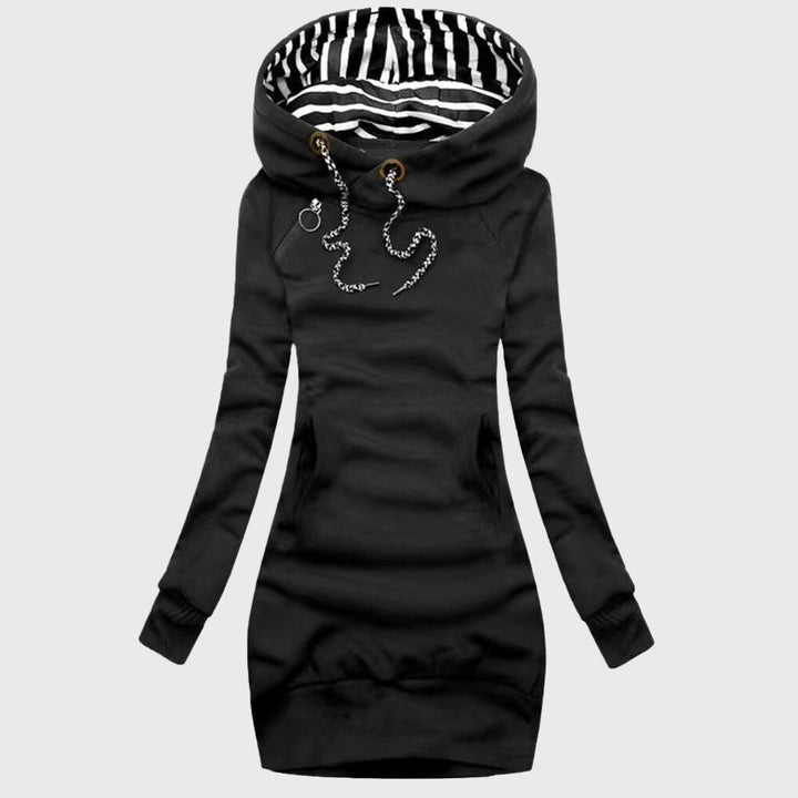 Women's Longline Hooded Sweatshirt Dress
