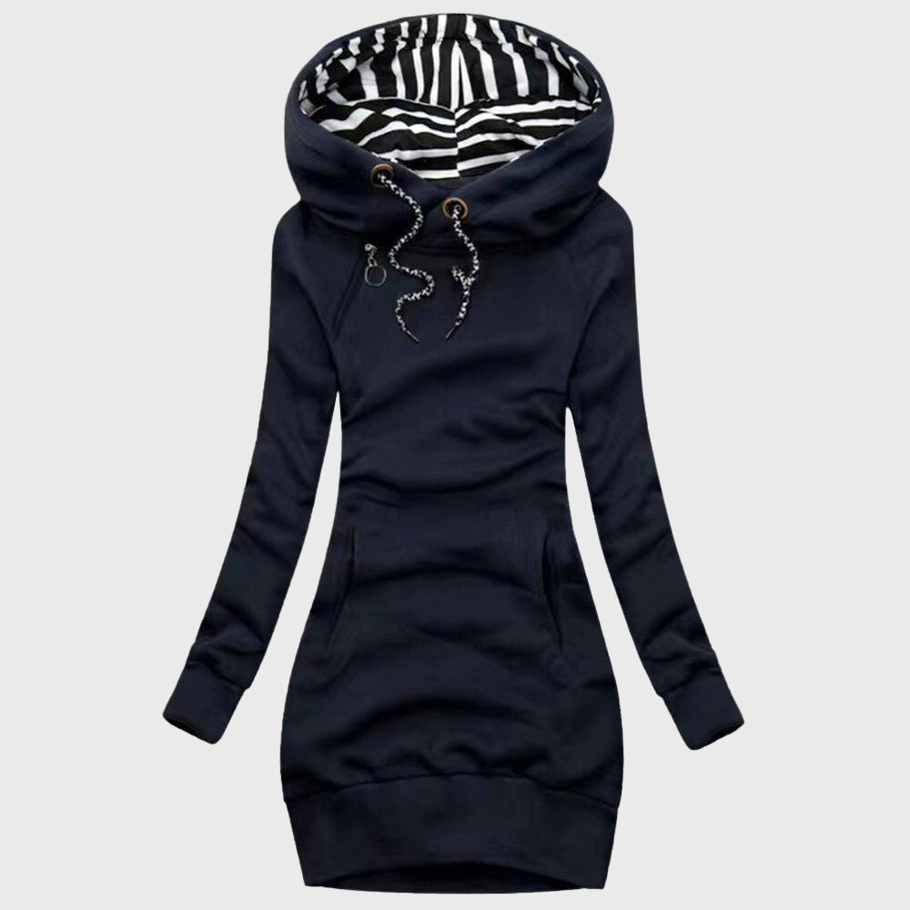 Women's Longline Hooded Sweatshirt Dress