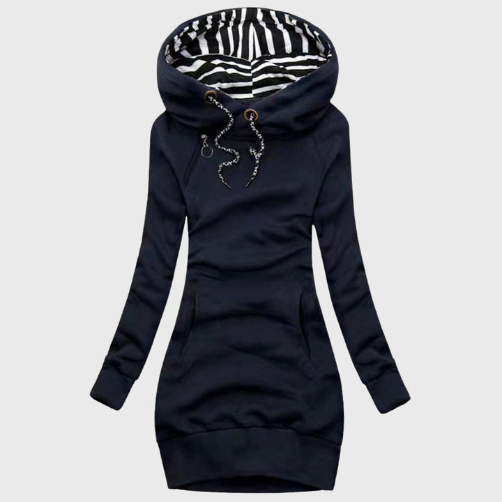Women's Longline Hooded Sweatshirt Dress