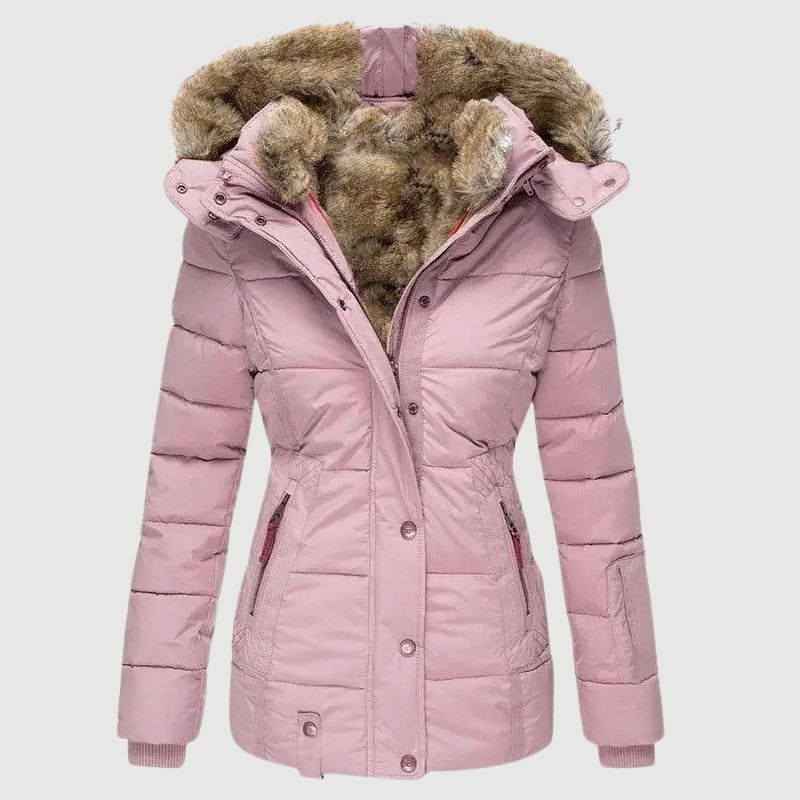 Women's Faux Fur Lined Hooded Puffer Coat