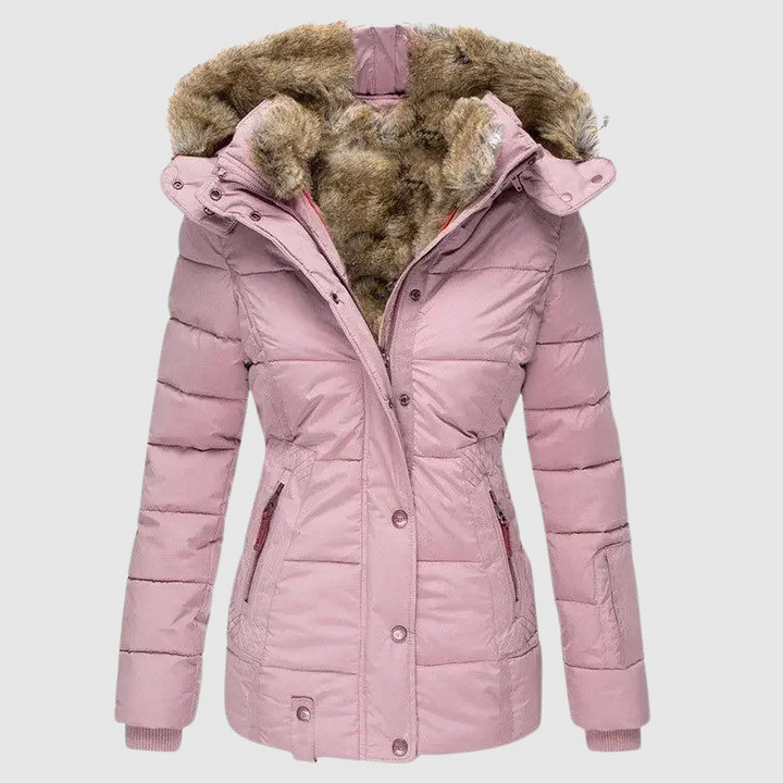 Women's Faux Fur Lined Hooded Puffer Coat
