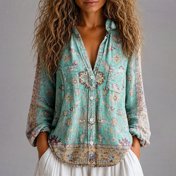 Alisha | Women's Relaxed Bohemian Button-Up Shirt