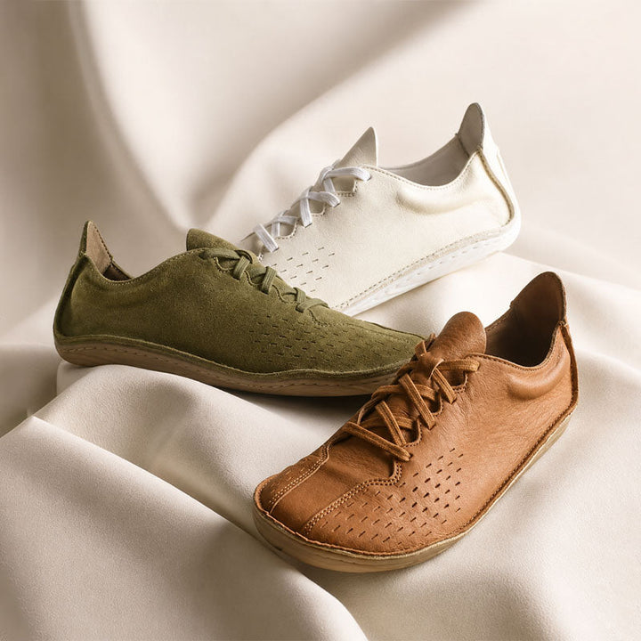 Women's Retro Low-Profile Perforated Sneakers for Comfort and Style