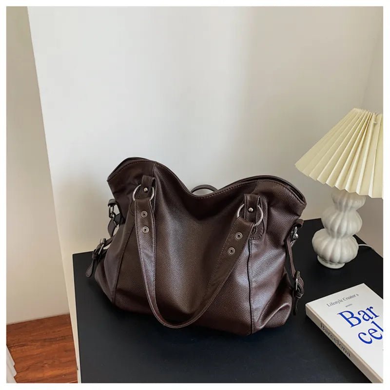 Women's Large Capacity Leather Tote Bag