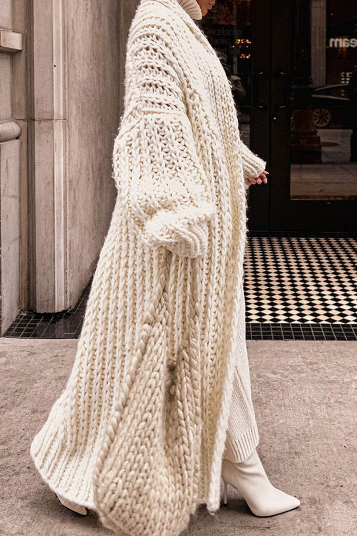 Women's Open-Front Stylish Knit Longline Cardigan