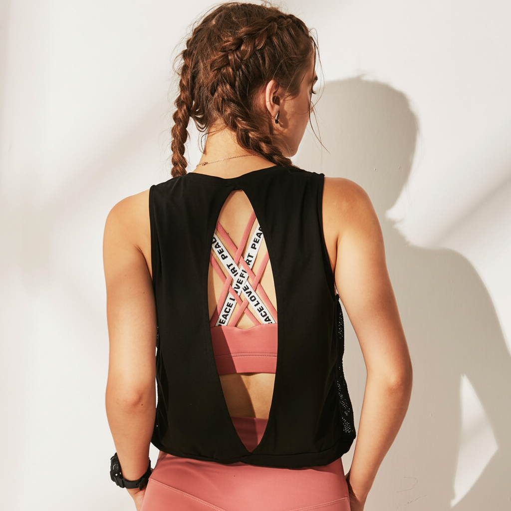 Emily | Women's Sleeveless Workout Top with Open Back