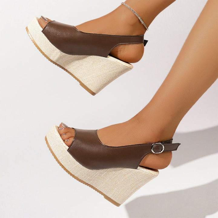 Audrey | Women's Slingback Platform Wedge Sandals
