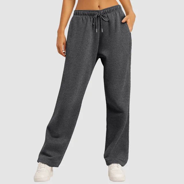Women's Fleece Lined Wide Leg Sweatpants for Comfort and Style
