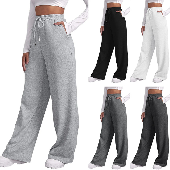 Women's Fleece Lined Wide Leg Sweatpants for Comfort and Style