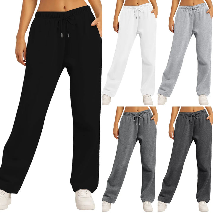 Women's Fleece Lined Wide Leg Sweatpants for Comfort and Style