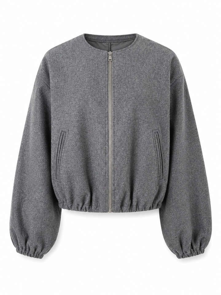 Women's Cropped Casual Bomber Jacket for Everyday Wear