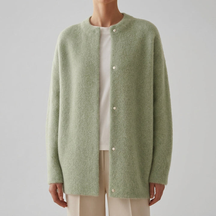 Women's Oversized Wool Knit Cardigan
