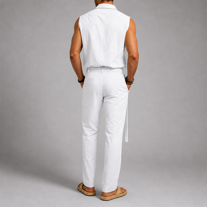 Blake | Men's Sleeveless Shirt and Crossover Pants Set