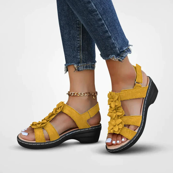 Evelyn | Women's Bohemian Floral Platform Sandal