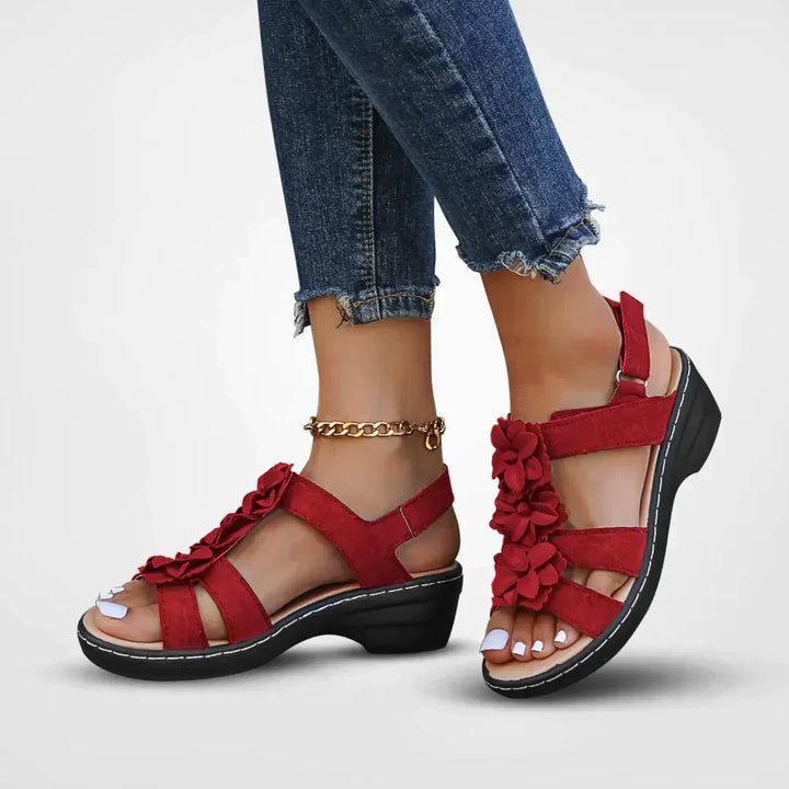Evelyn | Women's Bohemian Floral Platform Sandal