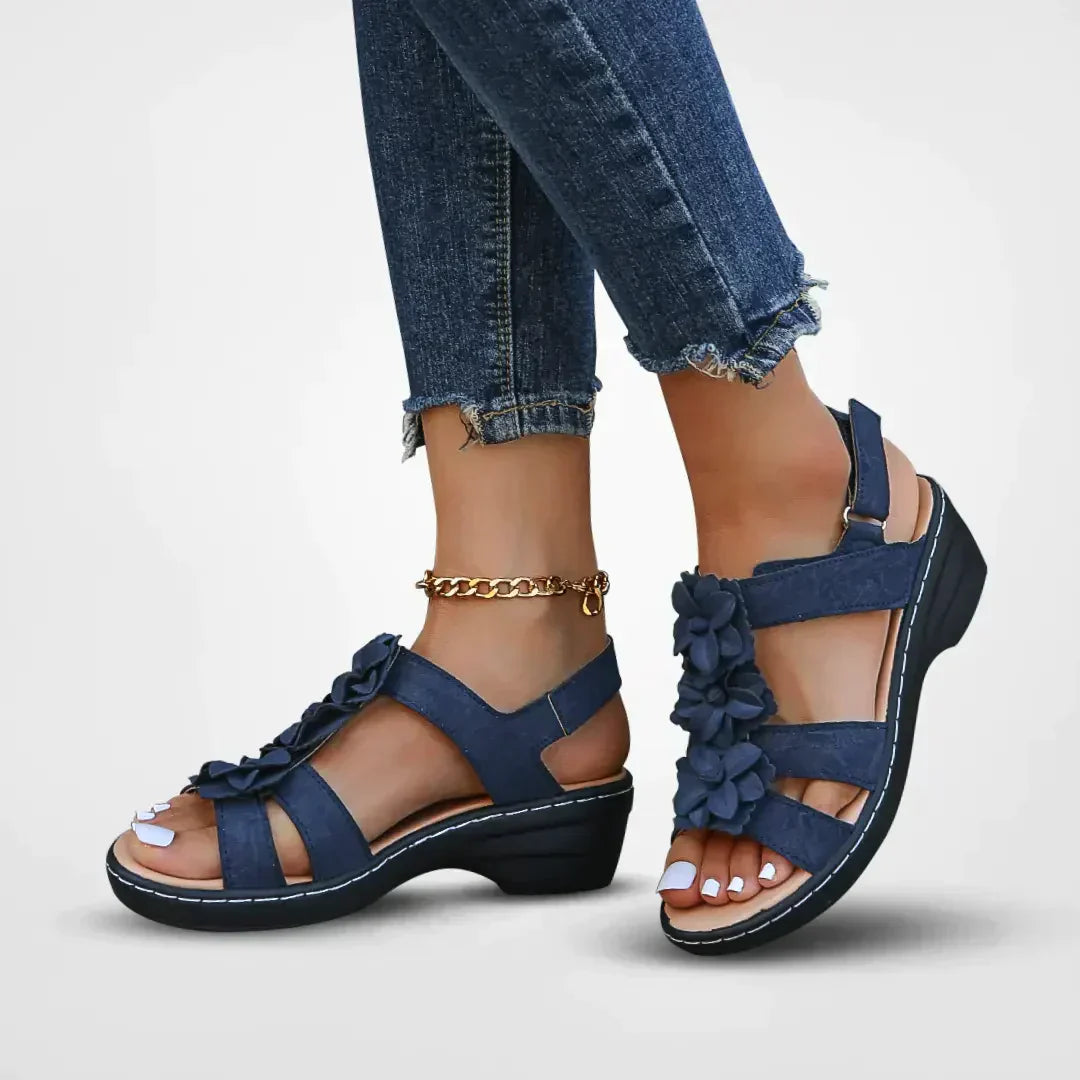 Evelyn | Women's Bohemian Floral Platform Sandal