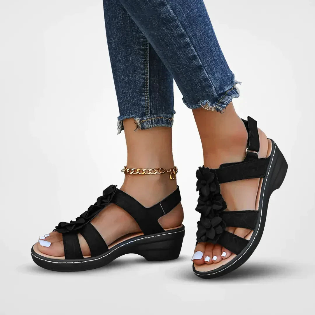Evelyn | Women's Bohemian Floral Platform Sandal