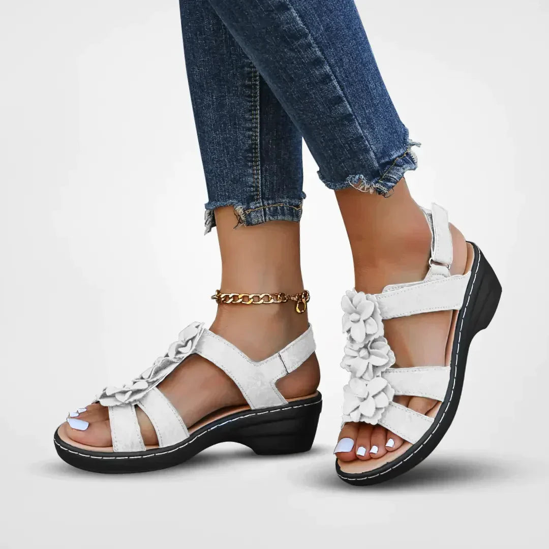 Evelyn | Women's Bohemian Floral Platform Sandal