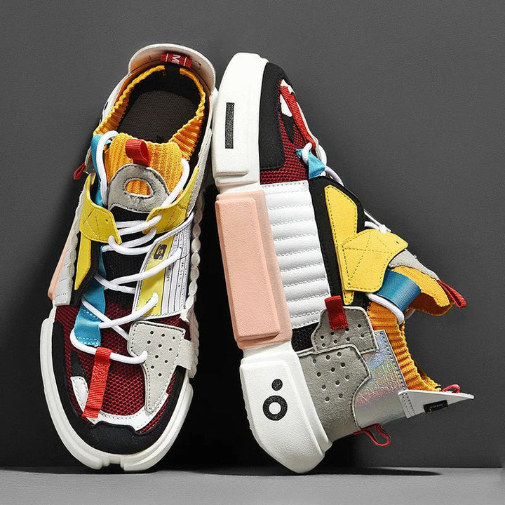 Men's Chunky Strap Panel Fashion Sneakers