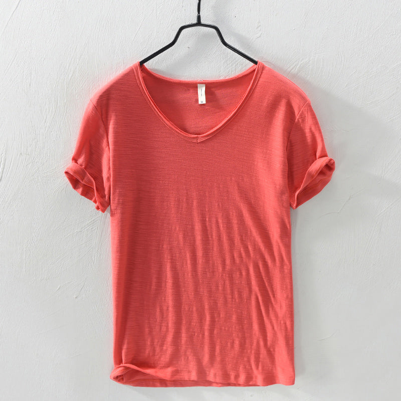 Brody | Men's Casual Cotton V-Neck T-Shirt