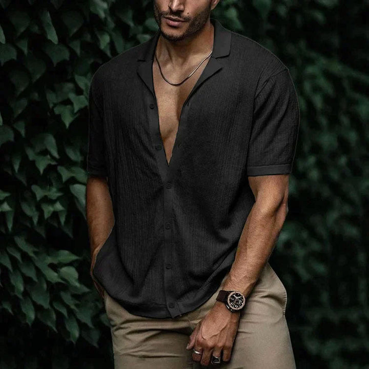 Caleb | Men's Relaxed Fit Camp Collar Shirt