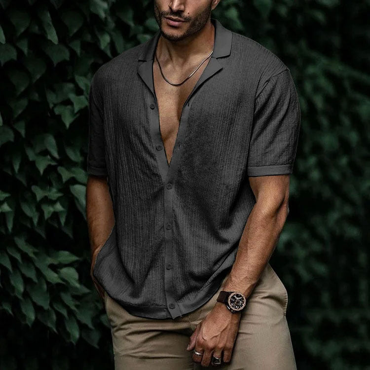 Caleb | Men's Relaxed Fit Camp Collar Shirt