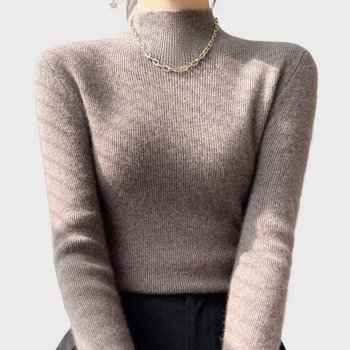 Women's Luxe Loom Ribbed Mock-Neck Sweater