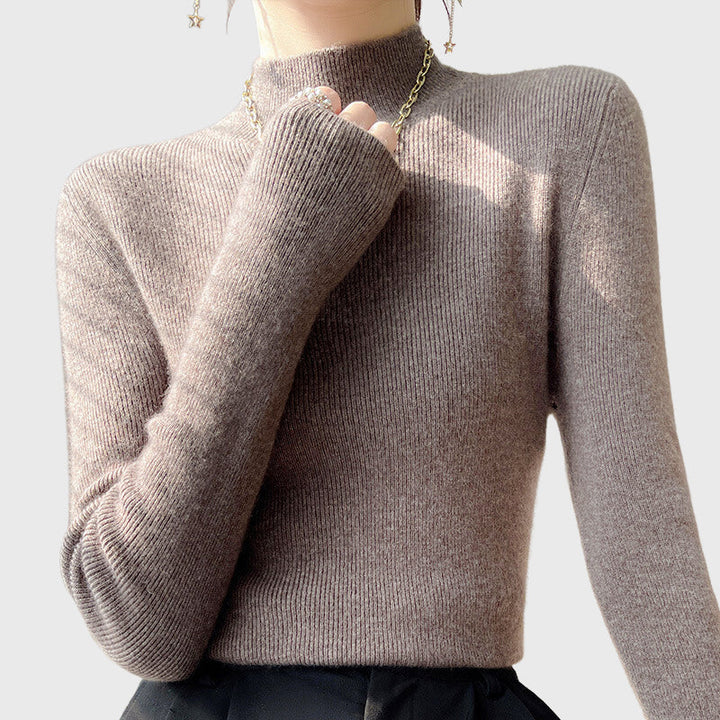 Women's Luxe Loom Ribbed Mock-Neck Sweater