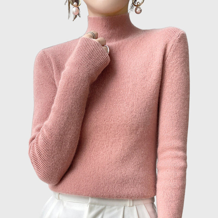 Women's Luxe Loom Ribbed Mock-Neck Sweater