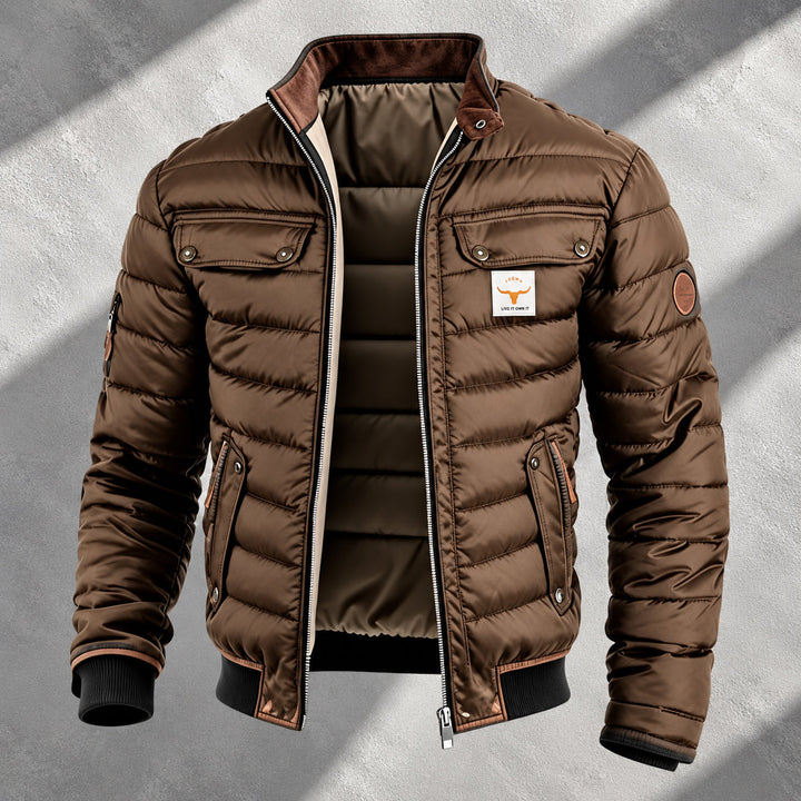 Men's Quilted Zip-Up Puffer Jacket