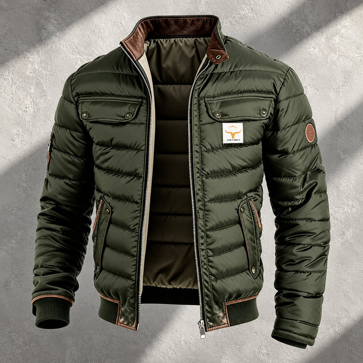 Men's Quilted Zip-Up Puffer Jacket